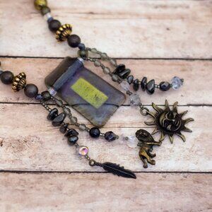 26 inch, Vintage Silver Tone Multi Chains Tassel Necklace by Ann Taylor - X24